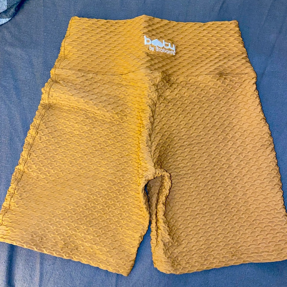 Booty by Brabants caramel croco skin biker shorts